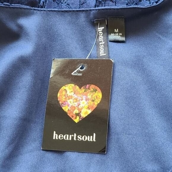 Heart Soul Navy Lace A-line Dress Size M NWT - Picture 6 of 8